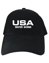 USA Water Skiing ATHLETIC AMERICA Black Baseball Cap Unisex
