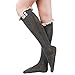 Tirain Knee High Button Crochet Boot Socks with Lace Trim Soft Knit Leg Warmer