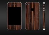 iPhone 4 And 4S Ebony Wood (Wood Series) Full Body SKIN(Decal) Kit
