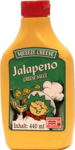 Old Fashioned Foods Jalapeno Squeeze Cheese Microwaveable, 2er Pack (2 x 440 ml)
