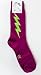Sock It To Me Superhero Socks - Purple and Lime - One Size