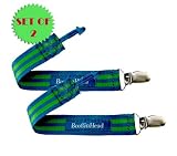 from BooginHead BooginHead PaciGrip Pacifier Holder Blue/Green Stripe (Set of 2!)