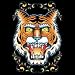 Tiger Tattoo T-shirt, Classic Tattoo Design T-shirt, Old School Vintage Tattoo T-shirt, Large, Olive Green