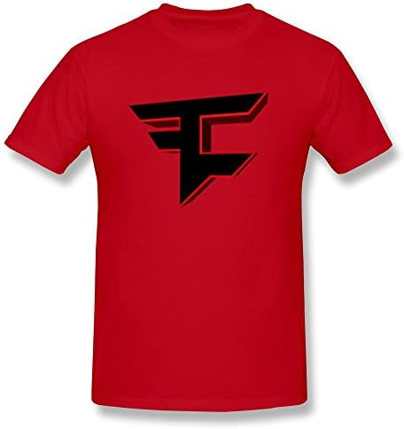 HENGLI Men's O-neck Faze Clan T-shirts L Red