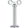 14 Gauge 10mm Steel Winding Key Top Labret Monroe