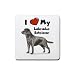 Labrador Retriever Lab Rubber Square Coaster (4 pack)