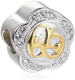 Rio 2016 Olympic Collection Design for Rio Brasil Flower Gold Plated &amp; CZ S925 Solid Silver fit Pandora bracelet