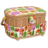 Michley Sewing Basket with Sewing Kit, 41-Piece