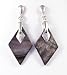 Original Sterling Silver 925 Grey Pearl Diamond Shaped Hangi