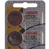 Two Maxell CR2016 Lithium Batteries for Streamlight Key Chain CuffMate Light