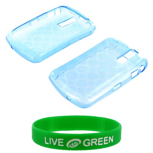 Blue Crystal Silicone Skin Case for BlackBerry Curve 8330 8300 Phone, Verizon Wireless