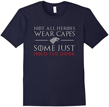 Men's Not All Heroes Wear Capes Some Just Hold The Door T-Shirt 2XL Navy