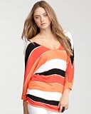 bebe V-Neck Dolman Stripe Tunic