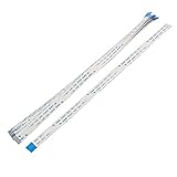 uxcell 柔軟フラットケーブル　データケーブル　10本入 16ピン　ホワイト　Bタイプ