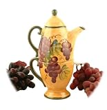 Tuscany Grape wine Decor TEA POT & CUP For One / Me