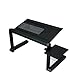 SOJITEK Black Mousepad Attachable to Folding Laptop Notebook Tray Book Stand - Does NOT Include Laptop Stand