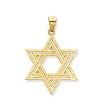 14 Karat Gold Satin Star of David Charm