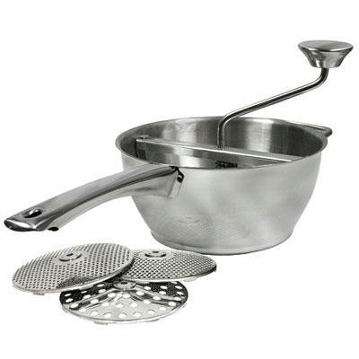 New Prago Weston Stainless Steel 1.9l Food Mill 3 Discs 2mm Fine 3 Mm Medium 8mm Coarse New Prago Weston Stainless Steel 1.9l Food Mill 3 Discs 2mm Fine 3 Mm Medium 8mm Coarse