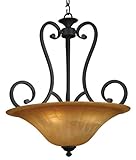 Yosemite Home Decor 94852-4VB Florence Four Light Foyer Pendant Lamp, Venetian Bronze Finish