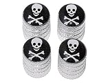 Skull and Crossbones Pirate Valve Stem Caps - Aluminum