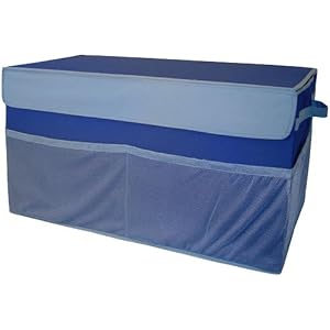 Kangaroom CTC01096BLKRLG Collapsible Toy Chest, Blue, Large