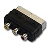 RCA to SCART Adapter - 3x Composite RCA Phono Socket to SCART Plug (11 Pin Scart Input Only) - Connect TV to PS2, Wii, Xbox, PlayStation, Gamecube, NES, SNES, DVD & VHS Player and More!
