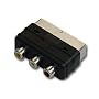 RCA to SCART Adapter - 3x Composite RCA Phono Socket to 21 Pin Scart Plug - Connect PS2, Wii, Xbox, PlayStation, Gamecube, NES, SNES and more!