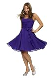 Knielanges Glamour Neckholder Cocktailkleid, Farbe lila von Astrapahl