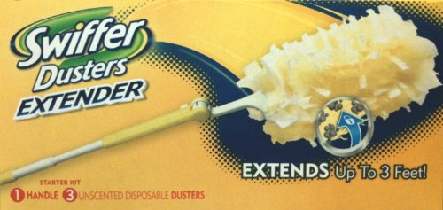 Swiffer 360 Dusters Extender Kit,  3 Unscented Dusters With Extendable handle (Pack of 3) (Packaging May Vary)