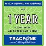 Tracfone 1 Year of Service & 400 Minutes by Tracfone On Sale