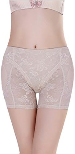 Shymay Women's Jacquard Padded Panty Comfort Revolution Seamless Brief Panty, Apricot, Small
