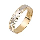 Beverly Diamonds White-and-yellow-gold MENS 14K 2-TONE WEDDING BAND RING