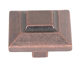 Atlas Homewares 4002-C 1-1/2-Inch The Classics Collection Trocadero Beveled Knob, Copper