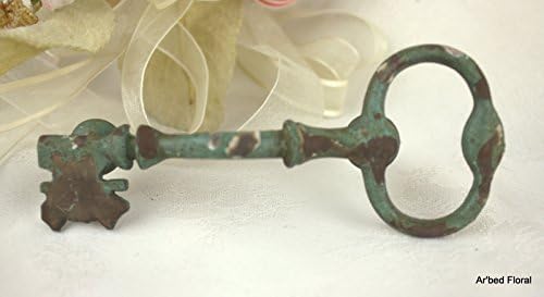 Sage Blue Skeleton Key Drawer Iron Pull Handle