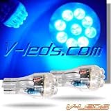 2 SUPER BLUE 6 LED LIGHT BULBS 921 912 916 906 915