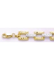 Gold Bracelet D C Rectangular Link Bracelet Two-color