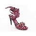 Angelina Sandals Color: Black / Pink Zebra, Size: 9