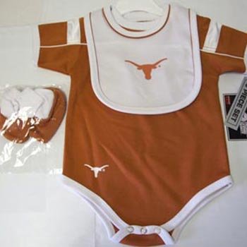 Texas Longhorns Adidas Infant 3 Piece Creeper Set - Toddler (18 Months)