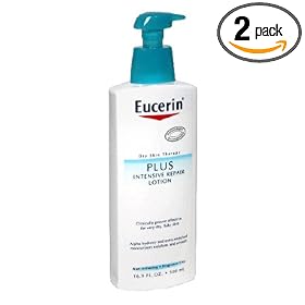 Eucerin Lotion, Intensive Repair, 16.9 fl oz (500 ml) (Pack of 2)