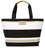 KATE SPADE 25TH STREET CHOCOLATE STRIPE COAL BAG