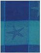 100% Cotton Blue Block Crab Dishtowel 18" X 28" Set / 6