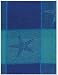 100% Cotton Blue Block Crab Dishtowel 18" X 28" Set / 6