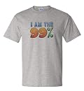 I AM THE 99% OWS Occupy Wall Street Protest Gray T-Shirt LARGE
