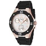 Invicta Women's 0715 Angel Collection Rose Gold-Plated Black Polyurethane Watch
