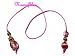 Swarovski Crystal Butterfly Lampwork Bead Thong Bookmark #BKT26