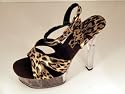 New Womens Leopard High Heel Stripper Shoes Size 6 BR6