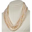 72 Inches Cultured Freshwater White Pearl Necklace