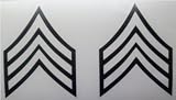 Pair Military ARMY SERGEANT STRIPES Patch Window Glass Vinyl Decal Sticker