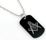 Thumbnail image for Masonic Mason G Engraved Dog Tags/GI Tags, Necklace 30″…