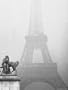 Paris Fog with Eiffel Tower Faintly Seen Photographic Poster Print by Thomas D. Mcavoy, 30x40